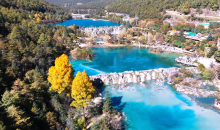 初冬的云南丽江蓝月谷 美成流动山水画  