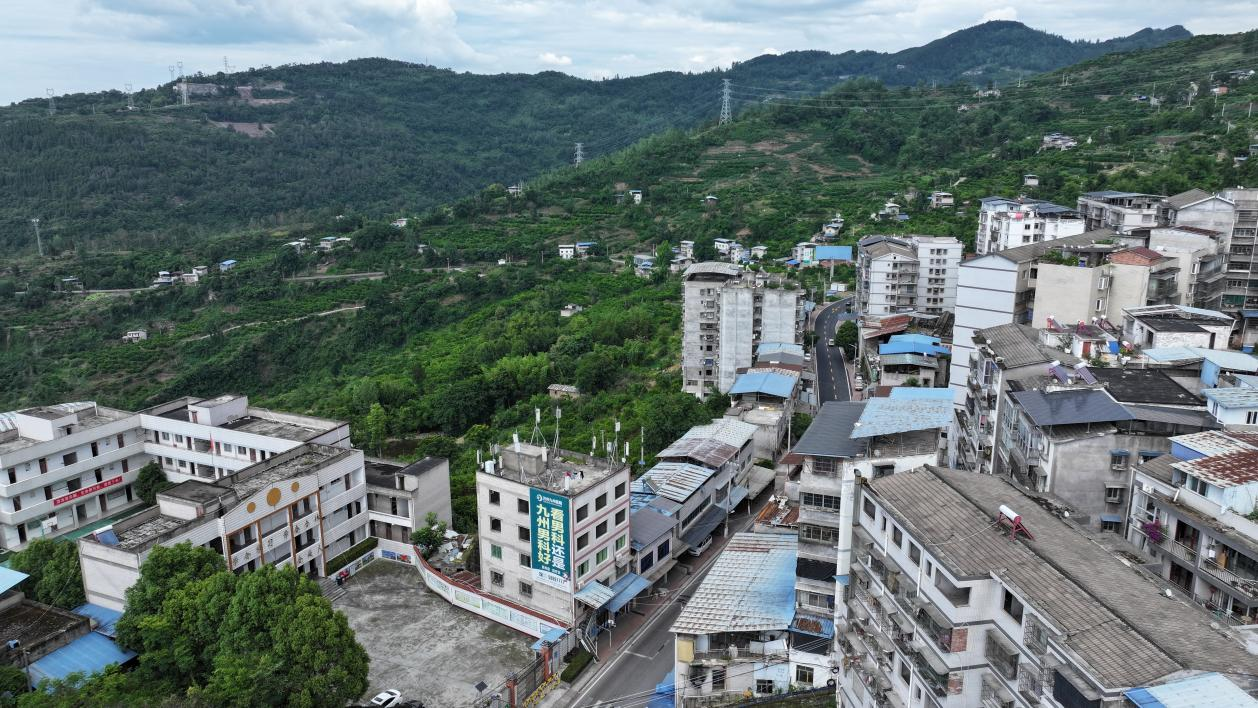 俯瞰重庆市万州区新田镇小岭社区。生态环境部供图