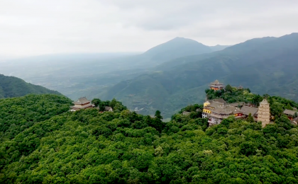 航拍甘肃崆峒山，被誉为中华道教第一山