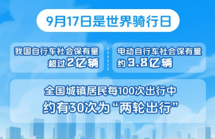 我国自行车和电动自行车社会保有量约5.8亿辆