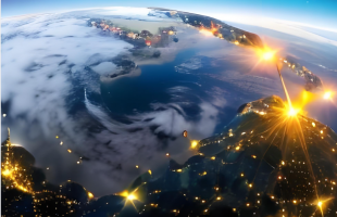 天宫视角看航天员出舱时太空美景