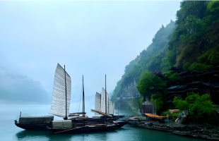 雨后三峡云雾弥漫似仙境  