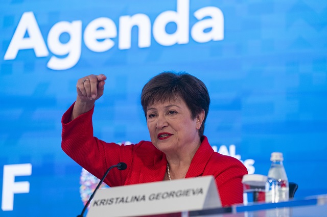 国际货币基金组织总裁格奥尔基耶娃（Kristalina Georgieva）  来源：新华社